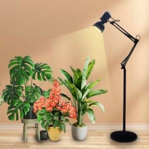 DS-35WZDK 35W Folding LED Grow Light | Adjustable Arm Floor Standing Plant Lamp for Indoor Succulents & Flowers
