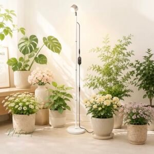 DS-COBLDK Floor Standing COB LED Grow Light | Dimmable Timer 3-Spectrum Plant Growing Lamp for Indoor Succulents & Flowers