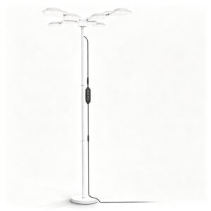 DS-SYC Four Leaf Clover Floor Standing LED Grow Light | 40W/80W Full Spectrum Plant Fill Light for Indoor Large Foliage & Flowering Plants