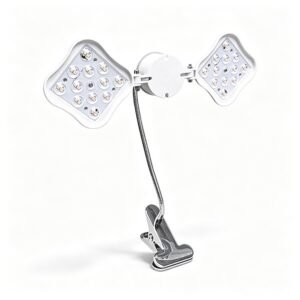 DS-CZWYZXSYJZK Single-Line Double-Leaf Clip-on LED Grow Light | 20W Full Spectrum Optical Lens Plant Fill Lamp for Desktop Potted Succulents